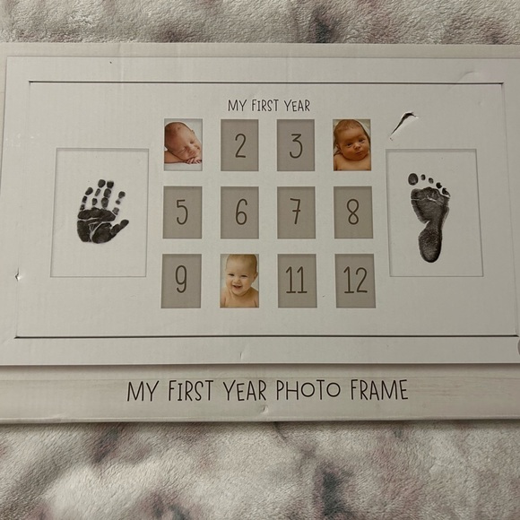 hapinestinc Other - My First Year Baby Handprint and Footprint Keepsake Monthly Picture Phot…